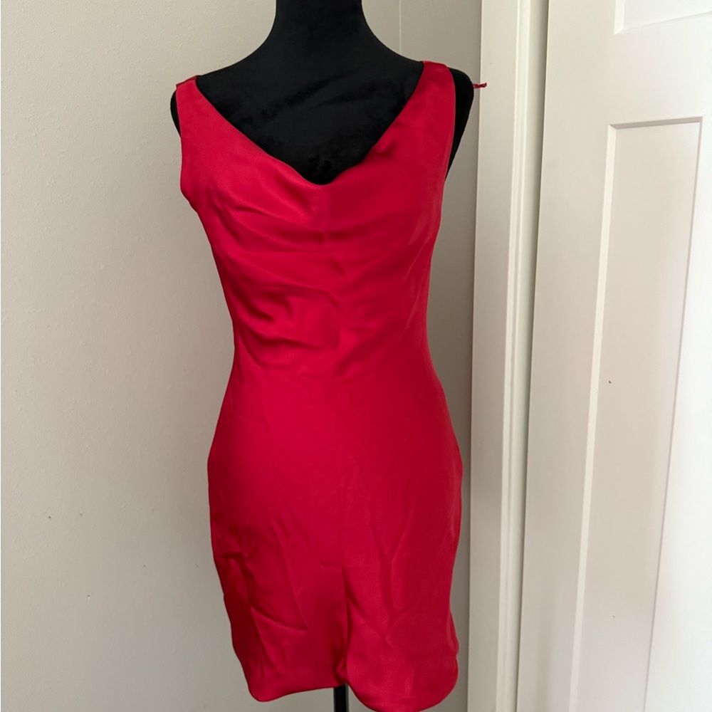Norma Kamali MARIA Dress Tiger Red XS